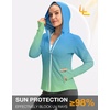 G Gradual Women’s UPF 50+ Sun Protection Hoodie Jacket Lightweight Zip Up Jackets Long Sleeve Shirts for Women Hiking Outdoor(Green/Yellow Gradient)