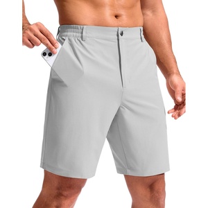 G Gradual Men’s Golf Shorts with 3 Pockets 9″ Lightweight Stretch Quick Dry Casual Dress Work Shorts for Men(Bright Grey)
