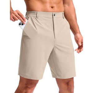 G Gradual Men’s Golf Shorts with 3 Pockets 9″ Lightweight Stretch Quick Dry Casual Dress Work Shorts for Men(Light Khaki)