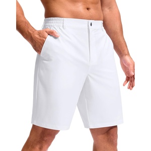 G Gradual Men’s Golf Shorts with 3 Pockets 9″ Lightweight Stretch Quick Dry Casual Dress Work Shorts for Men(White)