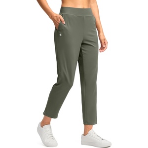 G Gradual Women’s Pants Ankle 7/8 Golf Pants 3 Pockets Stretchy Travel Pants Inner Drawstring for Work Business Casual(Grey Sage)