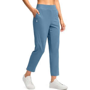 G Gradual Women’s Pants Ankle 7/8 Golf Pants 3 Pockets Stretchy Travel Pants Inner Drawstring for Work Business Casual(Indigo)