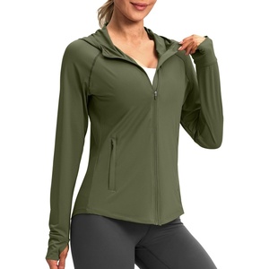 G Gradual Women’s UPF 50+ Sun Protection Hoodie Jacket Lightweight Zip Up Jackets Long Sleeve Shirts for Women Hiking Outdoor(Olive)