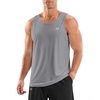 G Gradual Men’s Workout Tank Tops Sleeveless Muscle Shirts Summer UPF 50+ Quick Dry Shirts for Men Athletic Running Gym(Light Grey,S)