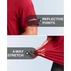 G Gradual Men’s Cooling Running Shirts Moisture Wicking Breathable Workout T-Shirt UPF 50+ Ice Performance Tee for Athletic(Red)