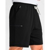 G Gradual Men’s Sweat Casual Shorts Soft Moisture Wicking Athletic Gym Shorts with 3 Pockets for Lounge Workout Running(Black)
