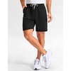 G Gradual Men’s Sweat Casual Shorts Soft Moisture Wicking Athletic Gym Shorts with 3 Pockets for Lounge Workout Running(Black)