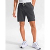 G Gradual Men’s Sweat Casual Shorts Soft Moisture Wicking Athletic Gym Shorts with 3 Pockets for Lounge Workout Running(Heather Dark Black)