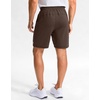 G Gradual Men’s Sweat Casual Shorts Soft Moisture Wicking Athletic Gym Shorts with 3 Pockets for Lounge Workout Running(Heather Dark Brown)