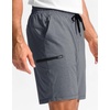 G Gradual Men’s Sweat Casual Shorts Soft Moisture Wicking Athletic Gym Shorts with 3 Pockets for Lounge Workout Running(Heather Dusty White)