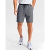 G Gradual Men’s Sweat Casual Shorts Soft Moisture Wicking Athletic Gym Shorts with 3 Pockets for Lounge Workout Running(Heather Dusty White)