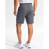 G Gradual Men’s Sweat Casual Shorts Soft Moisture Wicking Athletic Gym Shorts with 3 Pockets for Lounge Workout Running(Heather Dusty White)