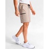 G Gradual Men’s Sweat Casual Shorts Soft Moisture Wicking Athletic Gym Shorts with 3 Pockets for Lounge Workout Running(Heather Khaki)