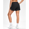 G Gradual Women’s Running Shorts with Mesh Liner 3″ Workout Athletic Shorts for Women with Phone Pockets(Black)