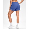 G Gradual Women’s Running Shorts with Mesh Liner 3″ Workout Athletic Shorts for Women with Phone Pockets(Blue)