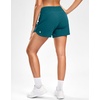 G Gradual Women’s Running Shorts with Mesh Liner 3″ Workout Athletic Shorts for Women with Phone Pockets(Borealis Green)