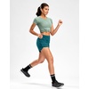 G Gradual Women’s Running Shorts with Mesh Liner 3″ Workout Athletic Shorts for Women with Phone Pockets(Borealis Green)