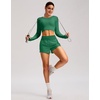 G Gradual Women’s Running Shorts with Mesh Liner 3″ Workout Athletic Shorts for Women with Phone Pockets(Green)