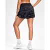 G Gradual Women’s Running Shorts with Mesh Liner 3″ Workout Athletic Shorts for Women with Phone Pockets(Grey Camo)