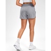 G Gradual Women’s Running Shorts with Mesh Liner 3″ Workout Athletic Shorts for Women with Phone Pockets(Light Grey)