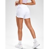 G Gradual Women’s Running Shorts with Mesh Liner 3″ Workout Athletic Shorts for Women with Phone Pockets(White)