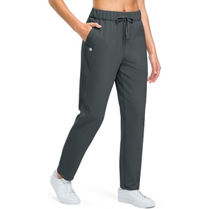 G Gradual Fleece Lined Pants Women 27.5″/29″ Golf Pants 3 Pockets Water Resistant Warm Sweatpants for Cold Weather(Dark Grey)
