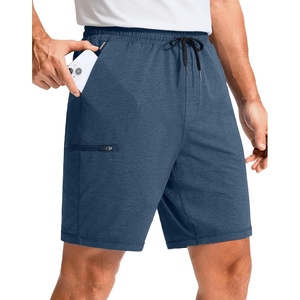 G Gradual Men’s Sweat Casual Shorts Soft Moisture Wicking Athletic Gym Shorts with 3 Pockets for Lounge Workout Running(Heather Cobalt Blue)