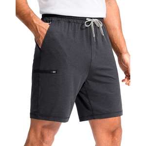 G Gradual Men’s Sweat Casual Shorts Soft Moisture Wicking Athletic Gym Shorts with 3 Pockets for Lounge Workout Running(Heather Dark Black)
