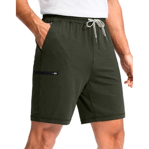 G Gradual Men’s Sweat Casual Shorts Soft Moisture Wicking Athletic Gym Shorts with 3 Pockets for Lounge Workout Running(Heather Dark Green)