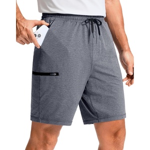 G Gradual Men’s Sweat Casual Shorts Soft Moisture Wicking Athletic Gym Shorts with 3 Pockets for Lounge Workout Running(Heather Dusty White)