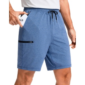 G Gradual Men’s Sweat Casual Shorts Soft Moisture Wicking Athletic Gym Shorts with 3 Pockets for Lounge Workout Running(Heather Haze Blue)