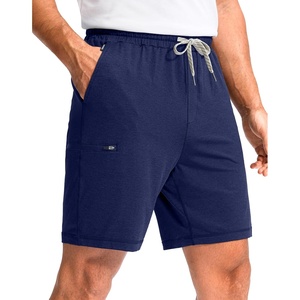 G Gradual Men’s Sweat Casual Shorts Soft Moisture Wicking Athletic Gym Shorts with 3 Pockets for Lounge Workout Running(Heather Navy)
