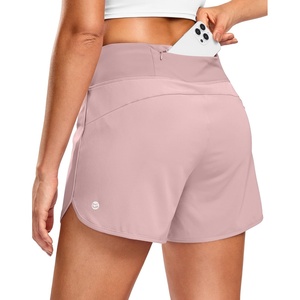 G Gradual Women’s Running Shorts with Mesh Liner 3″ Workout Athletic Shorts for Women with Phone Pockets(Pink)
