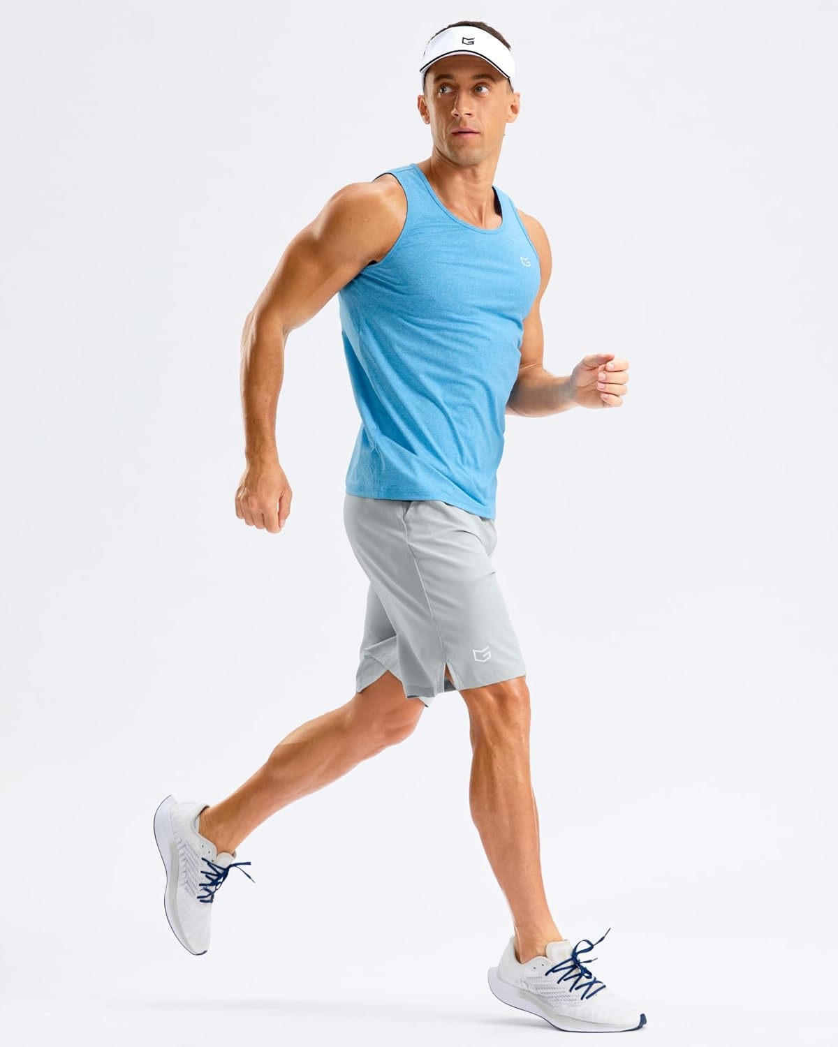 image:imageG Gradual Mens Athletic Running Shorts with Pockets Lightweight Quick Dry 5 7 9 Basketball Workout Gym Shorts for MenBright Grey