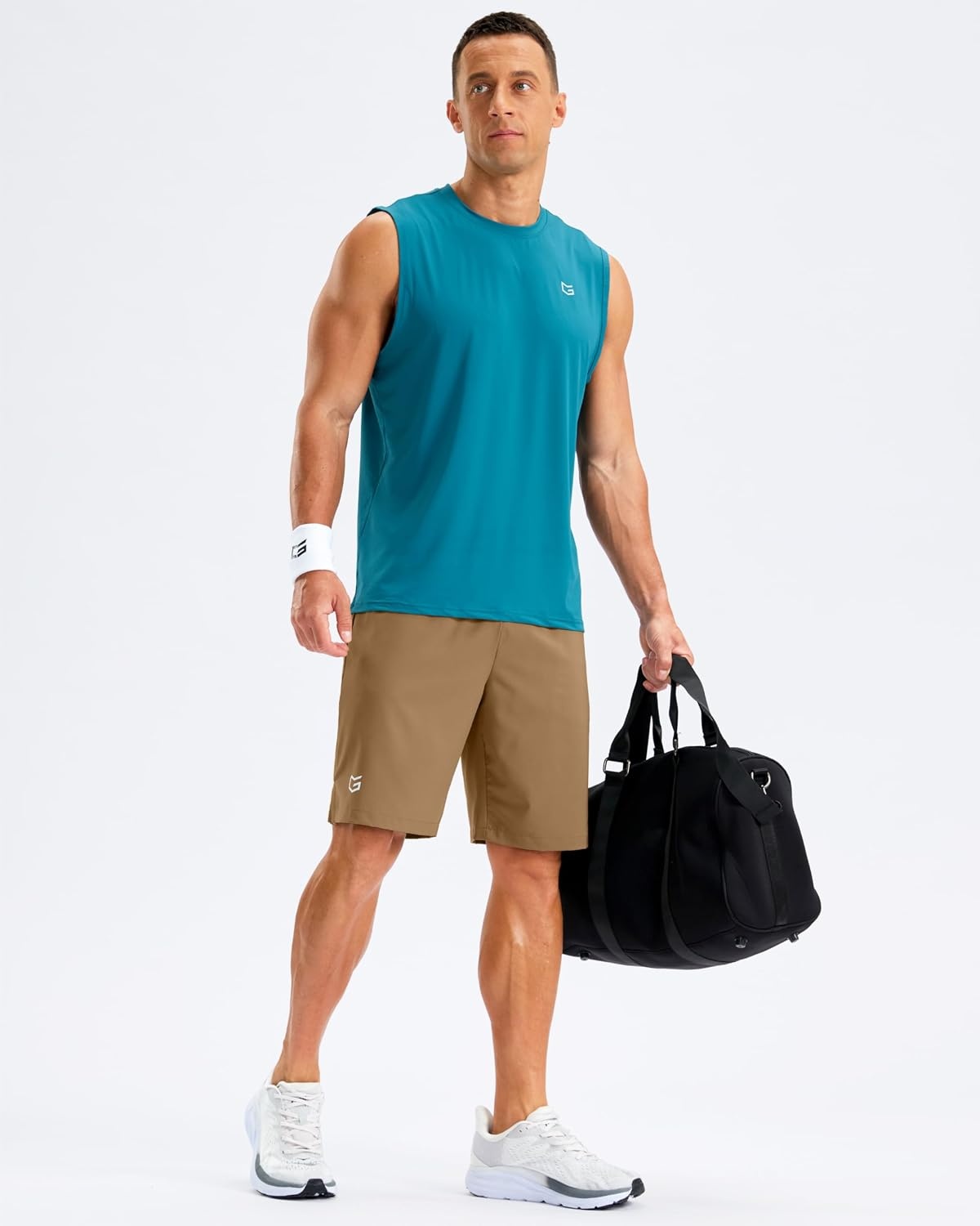 image:imageG Gradual Mens Athletic Running Shorts with Pockets Lightweight Quick Dry 5 7 9 Basketball Workout Gym Shorts for MenDark Khaki