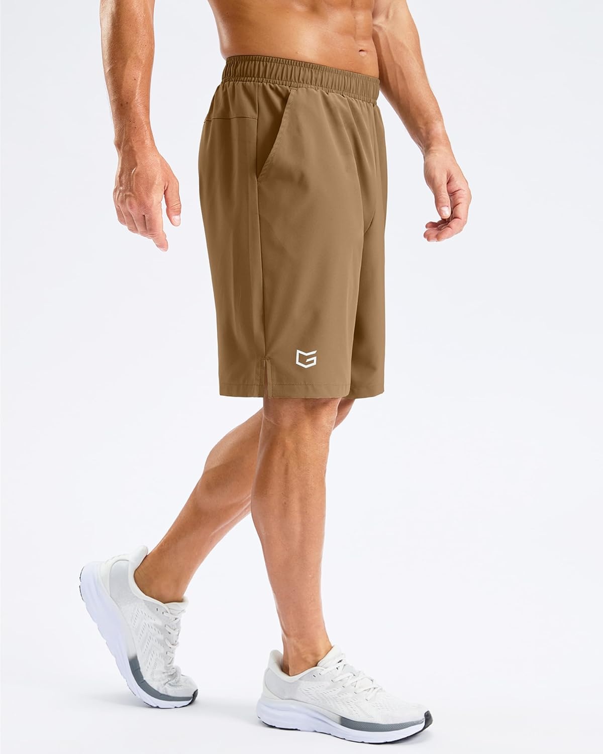 image:imageG Gradual Mens Athletic Running Shorts with Pockets Lightweight Quick Dry 5 7 9 Basketball Workout Gym Shorts for MenDark Khaki