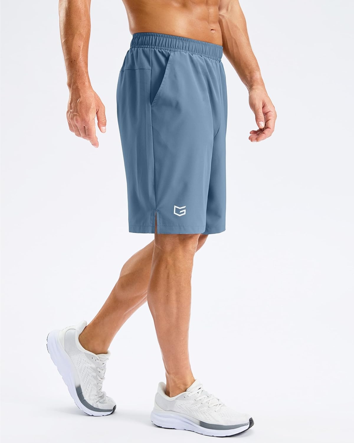image:imageG Gradual Mens Athletic Running Shorts with Pockets Lightweight Quick Dry 5 7 9 Basketball Workout Gym Shorts for MenDusty Blue