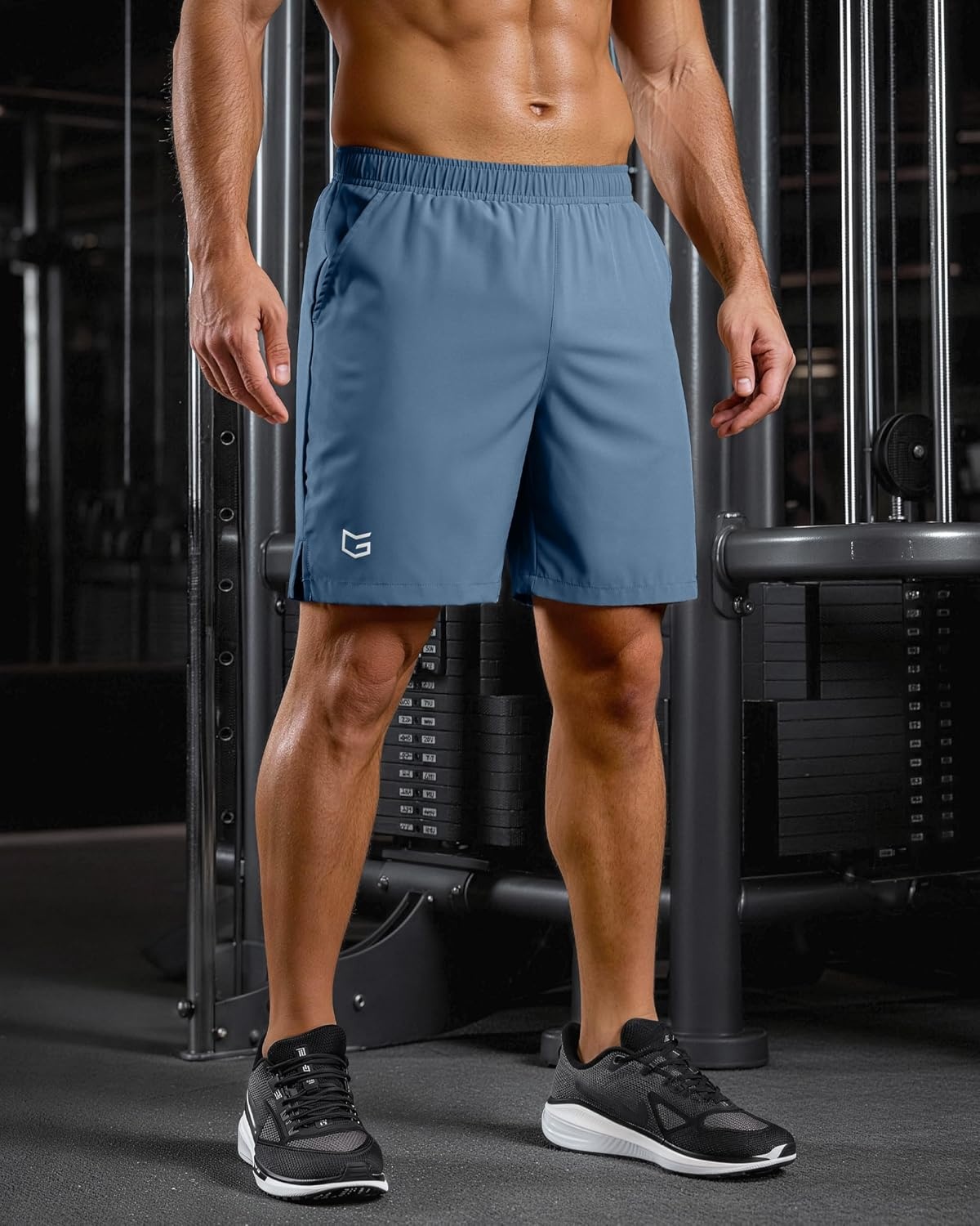 image:imageG Gradual Mens Athletic Running Shorts with Pockets Lightweight Quick Dry 5 7 9 Basketball Workout Gym Shorts for MenDusty Blue