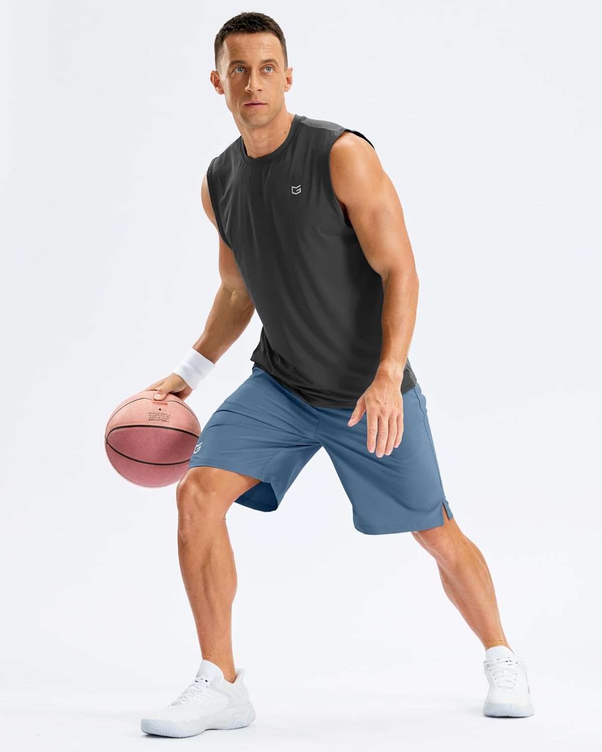 image:imageG Gradual Mens Athletic Running Shorts with Pockets Lightweight Quick Dry 5 7 9 Basketball Workout Gym Shorts for MenDusty Blue