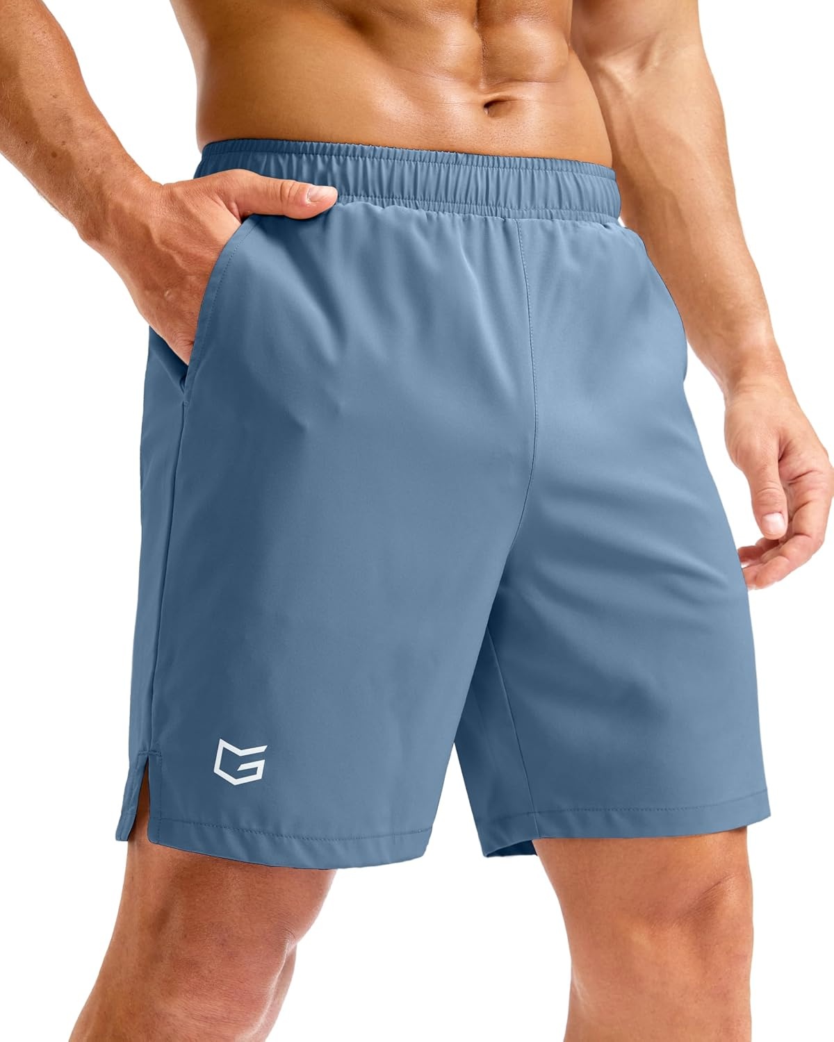 image:imageG Gradual Mens Athletic Running Shorts with Pockets Lightweight Quick Dry 5 7 9 Basketball Workout Gym Shorts for MenDusty Blue