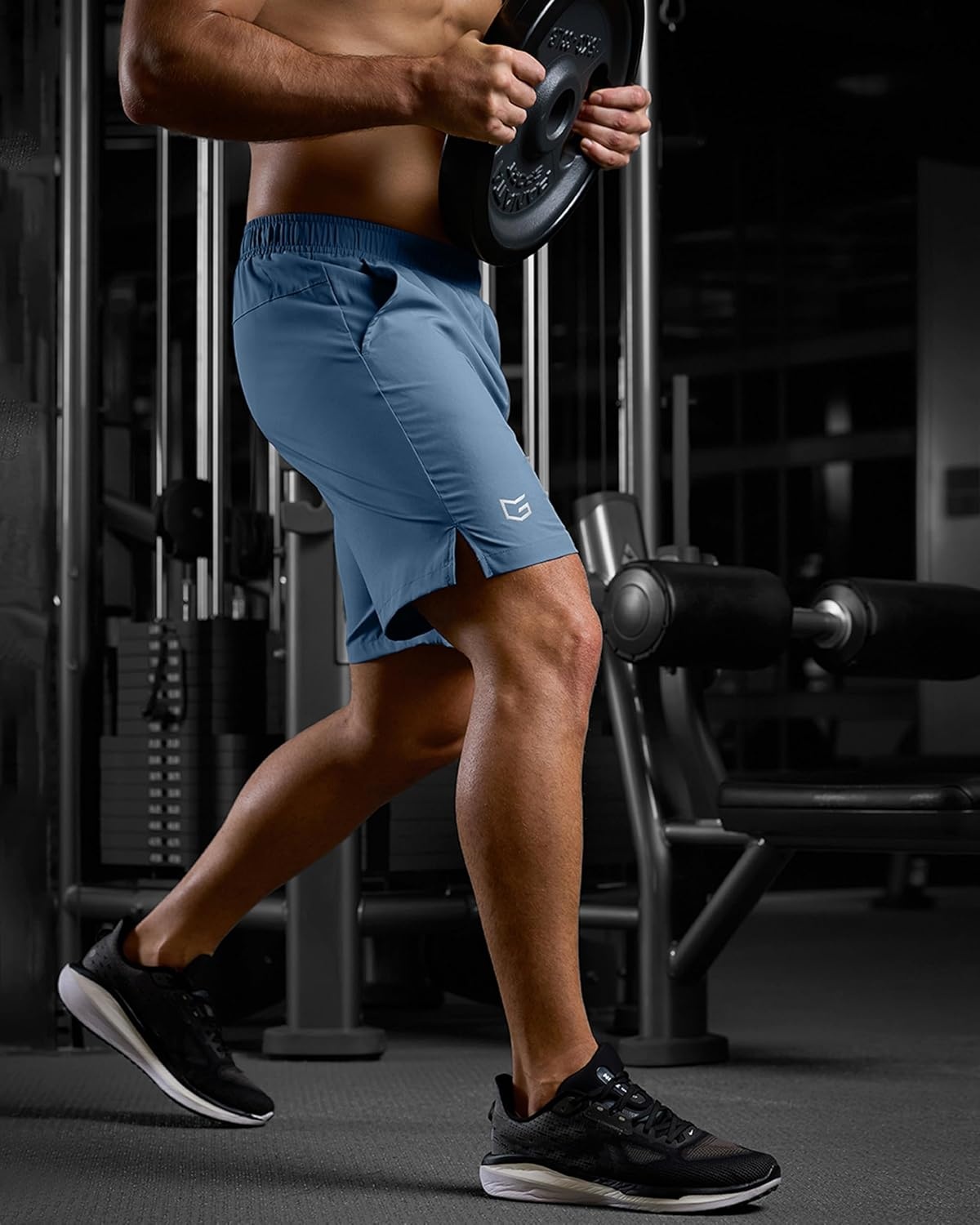 image:imageG Gradual Mens Athletic Running Shorts with Pockets Lightweight Quick Dry 5 7 9 Basketball Workout Gym Shorts for MenDusty Blue
