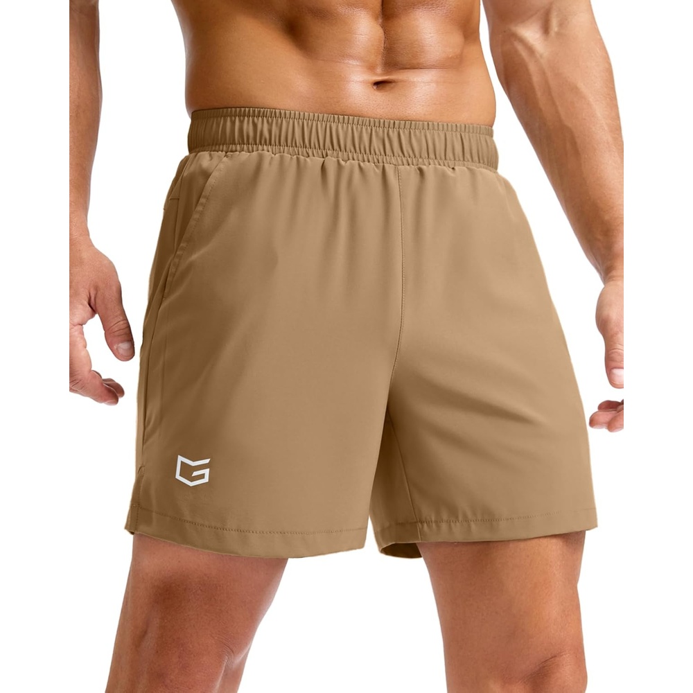 image:imageG Gradual Mens Athletic Running Shorts with Pockets Lightweight Quick Dry 5 7 9 Basketball Workout Gym Shorts for MenDark Khaki
