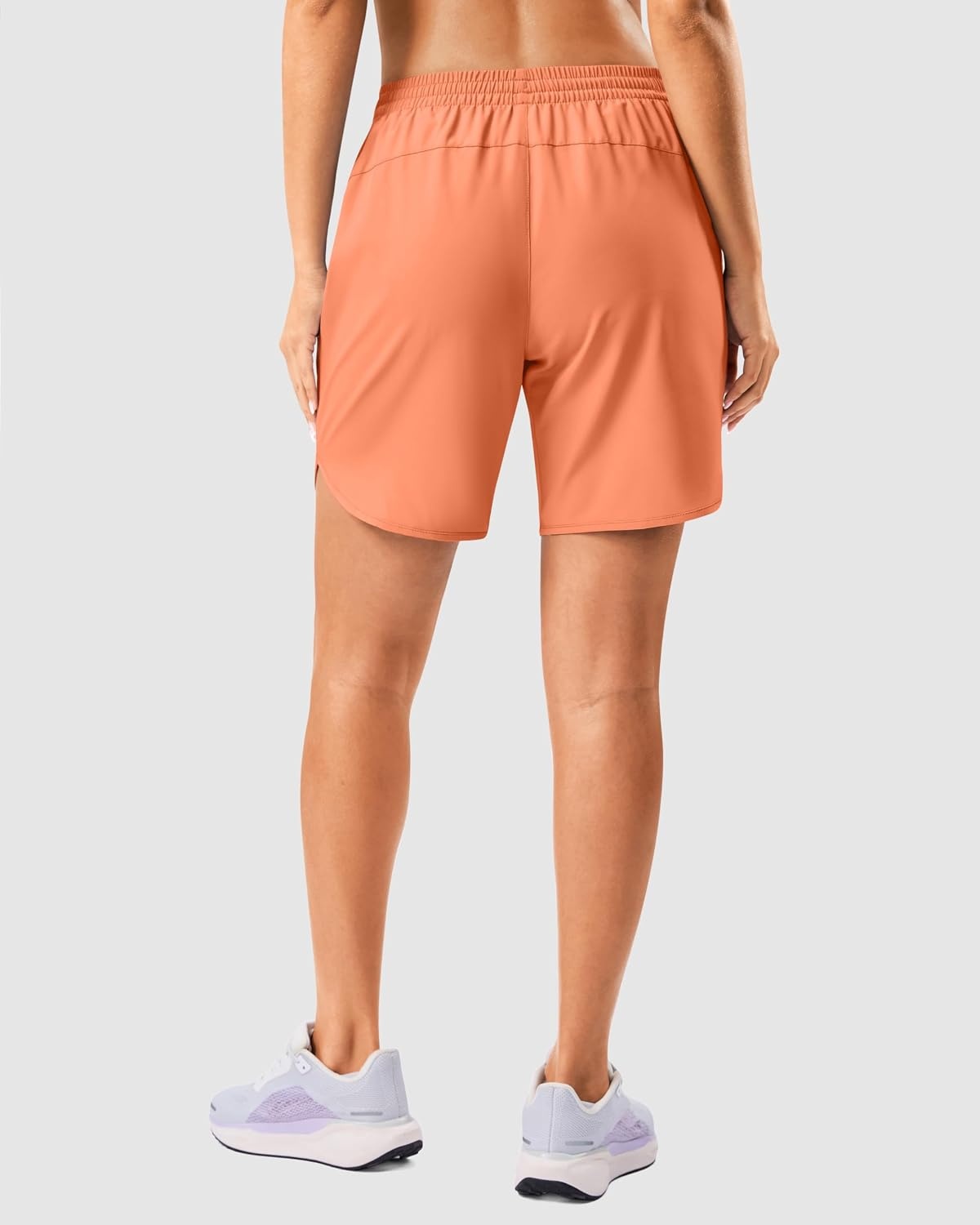 image:imageG Gradual 57 Athletic Running Shorts for Women 2 Zipper Pockets Lightweight Workout Gym Summer Dolphin Shorts with LinerRed Coral