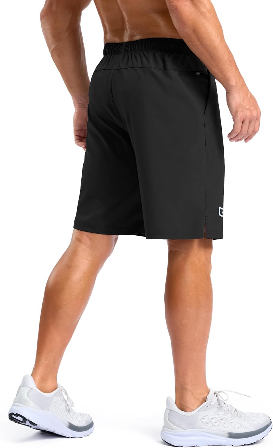 image:imageG Gradual Mens Workout Gym Shorts with 2 Zipper Pockets 7 5 9 Quick Dry Athletic Running Basketball Shorts for MenBlack