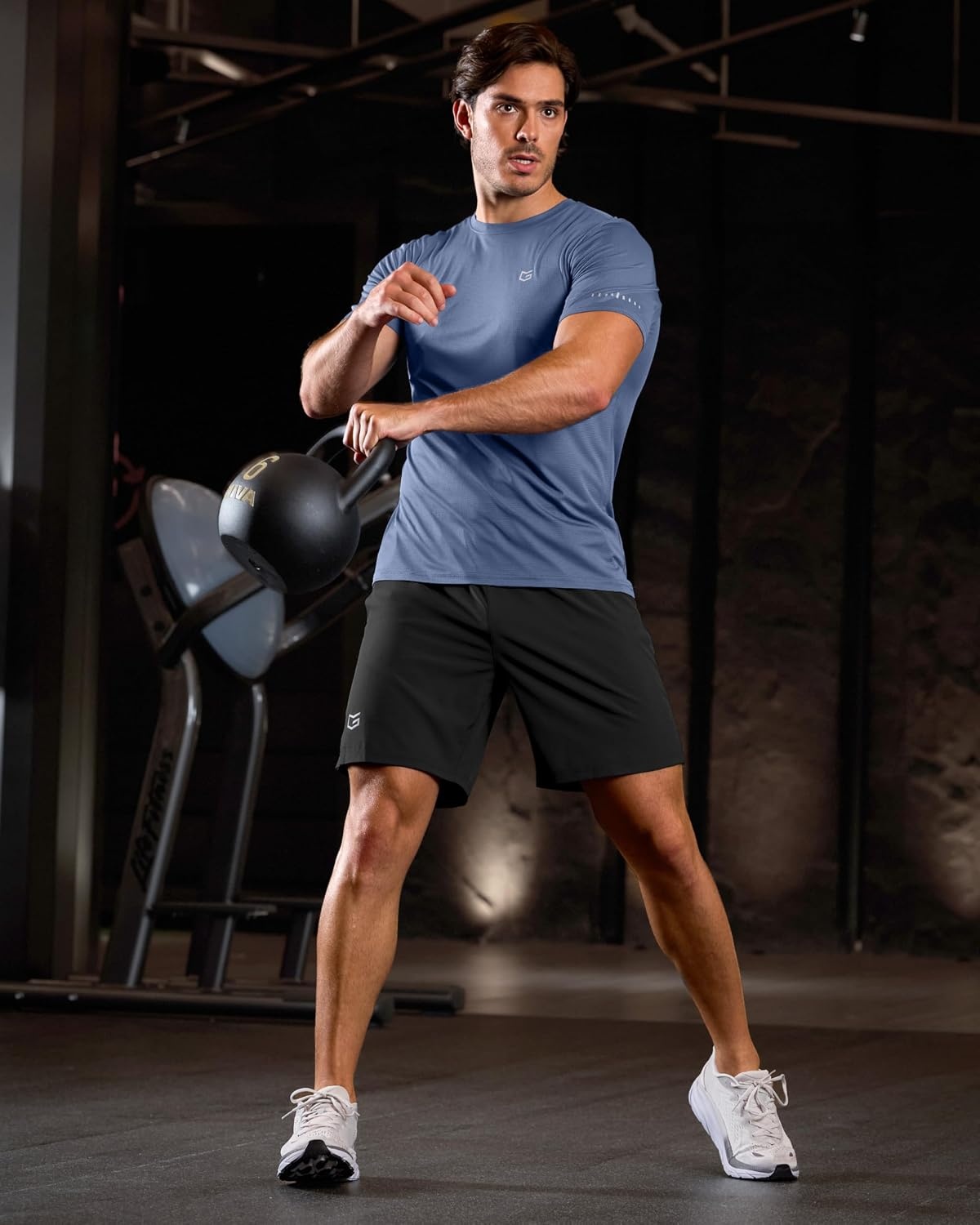 image:imageG Gradual Mens Workout Gym Shorts with 2 Zipper Pockets 7 5 9 Quick Dry Athletic Running Basketball Shorts for MenBlack