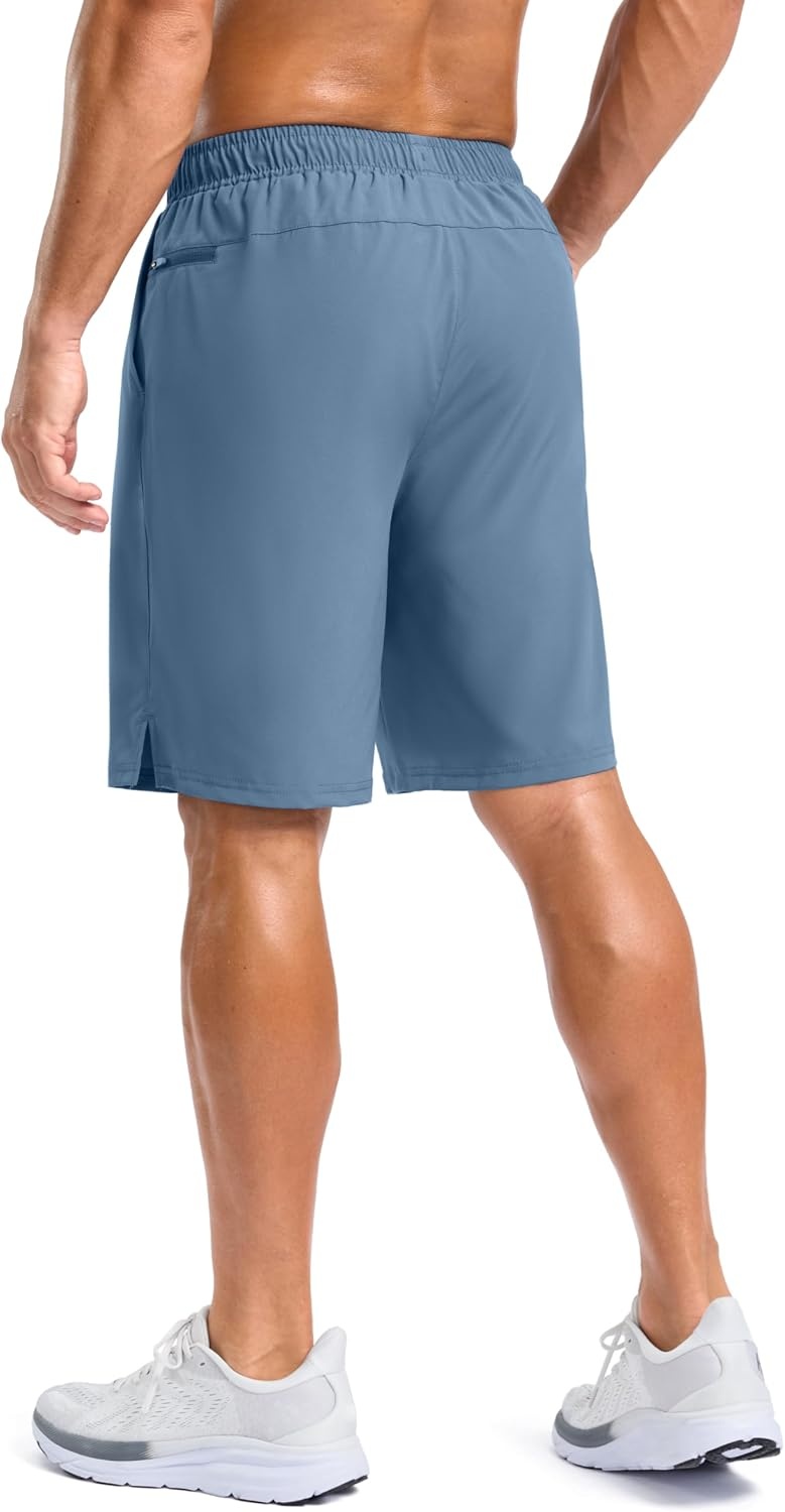 image:imageG Gradual Mens Workout Gym Shorts with 2 Zipper Pockets 7 5 9 Quick Dry Athletic Running Basketball Shorts for MenDusty Blue