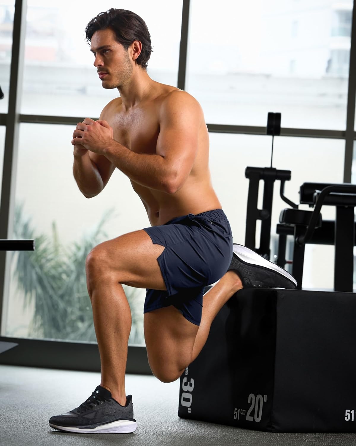 image:imageG Gradual Mens Workout Gym Shorts with 2 Zipper Pockets 7 5 9 Quick Dry Athletic Running Basketball Shorts for MenNavy