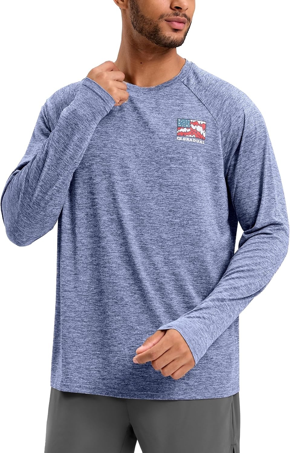 image:imageMens Sun Protection Shirts UPF 50 Rash Guard for Men Swim Long Sleeve Hiking Fishing Athletic Workout ShirtFlag