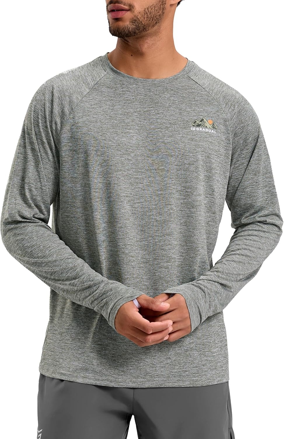 image:imageMens Sun Protection Shirts UPF 50 Rash Guard for Men Swim Long Sleeve Hiking Fishing Athletic Workout ShirtMountain a