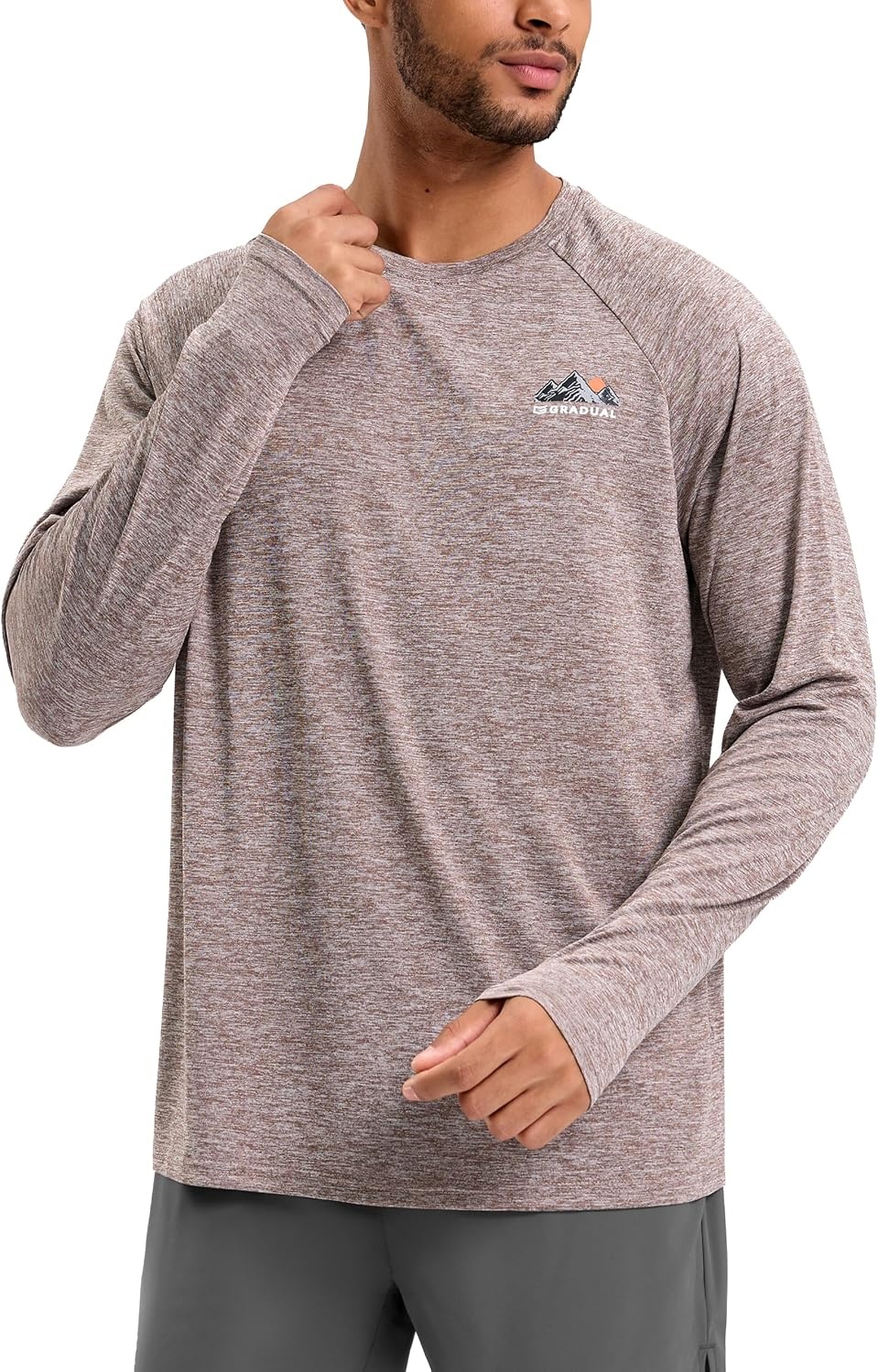 image:imageMens Sun Protection Shirts UPF 50 Rash Guard for Men Swim Long Sleeve Hiking Fishing Athletic Workout ShirtPeak a